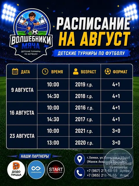 2016-2021 - Турнир "Волшебники мяча" - август 2026 - Химки